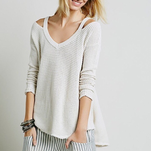 Free People Sweaters - Cold Shoulder Knit Sweater